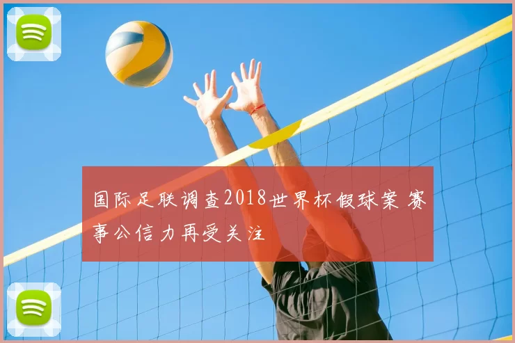 国际足联调查2018世界杯假球案 赛事公信力再受关注